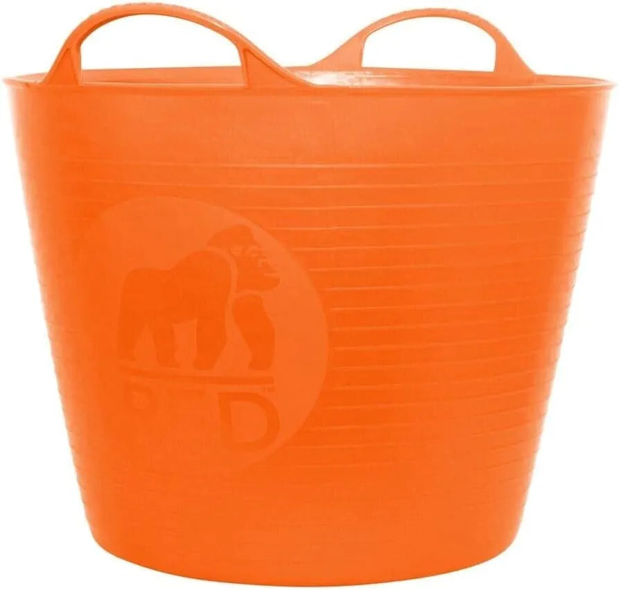 Tubtrug Flexible 26L Medium Orange Flexible Plastic Tub, Toy Storage, Laundry, Gardening & More