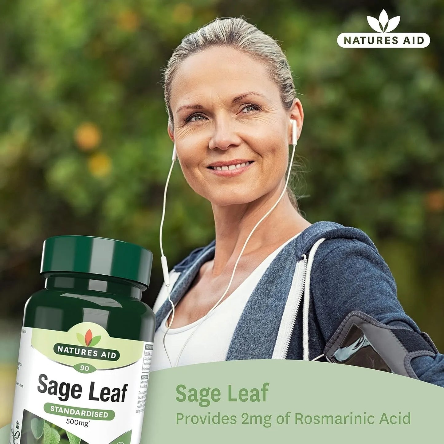Natures Aid Sage Leaf 500mg Herbal Support for Well-Being