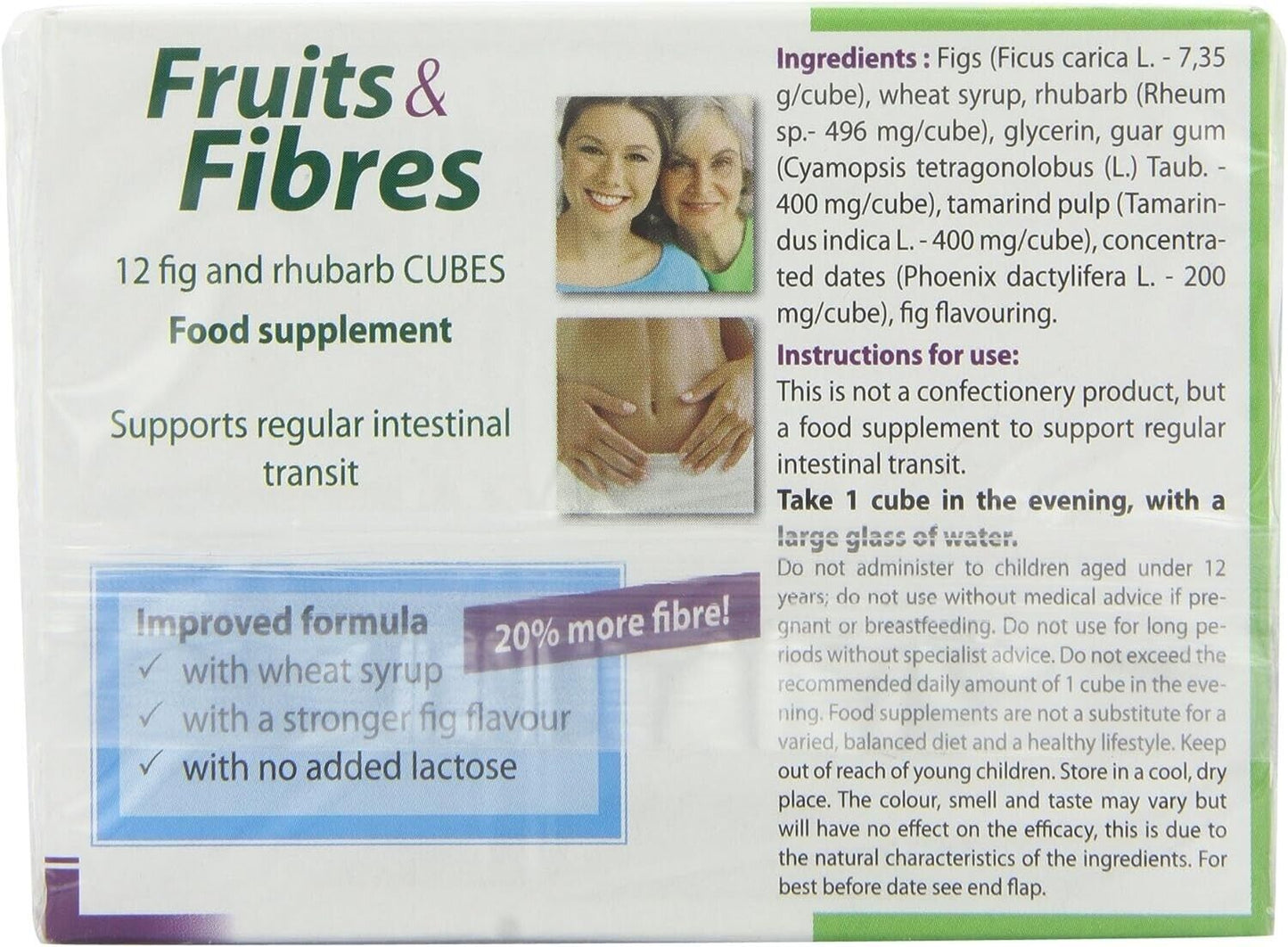 Ortis Fruits & Fibres Chewable Cubes Regular 12 Pack