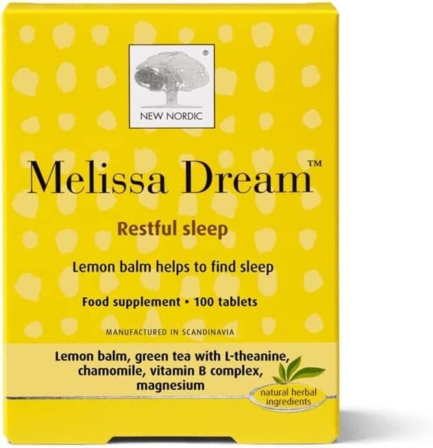 New Nordic Melissa Dream 100 Tablets for Restful Sleep