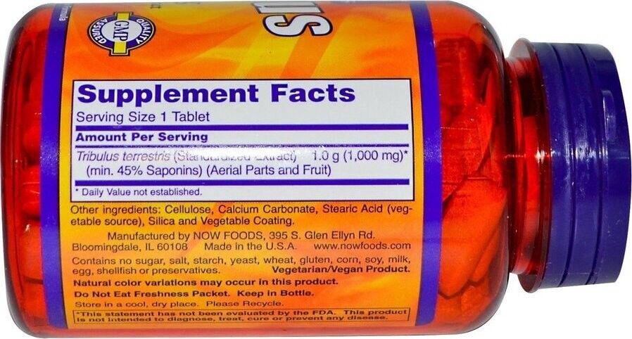 Foods Sport Tribulus 1000mg, 90 Tablets for Male Reproductive Health