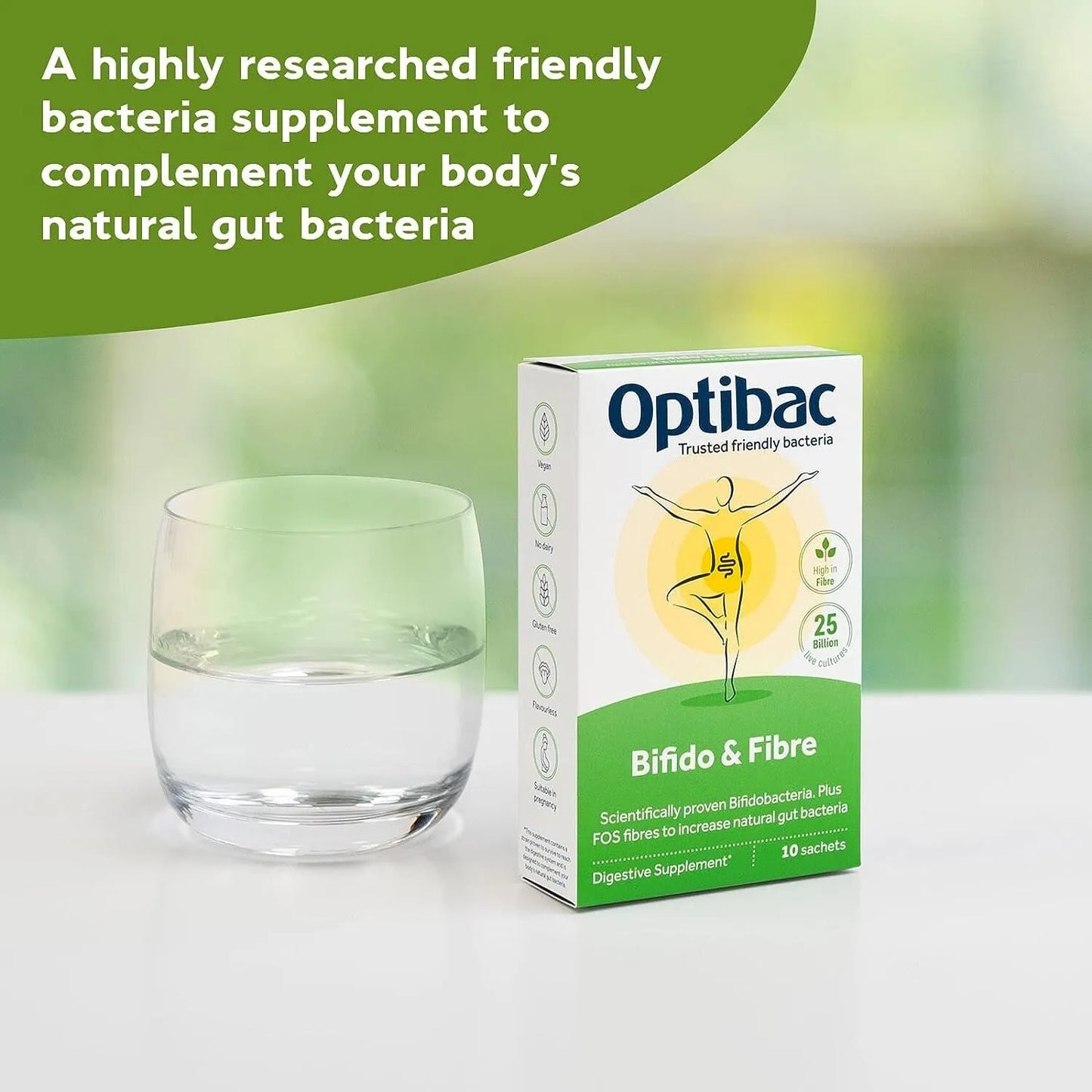 Optibac Probiotics Bifido & Fibre Digestive Wellness in Every Sachet