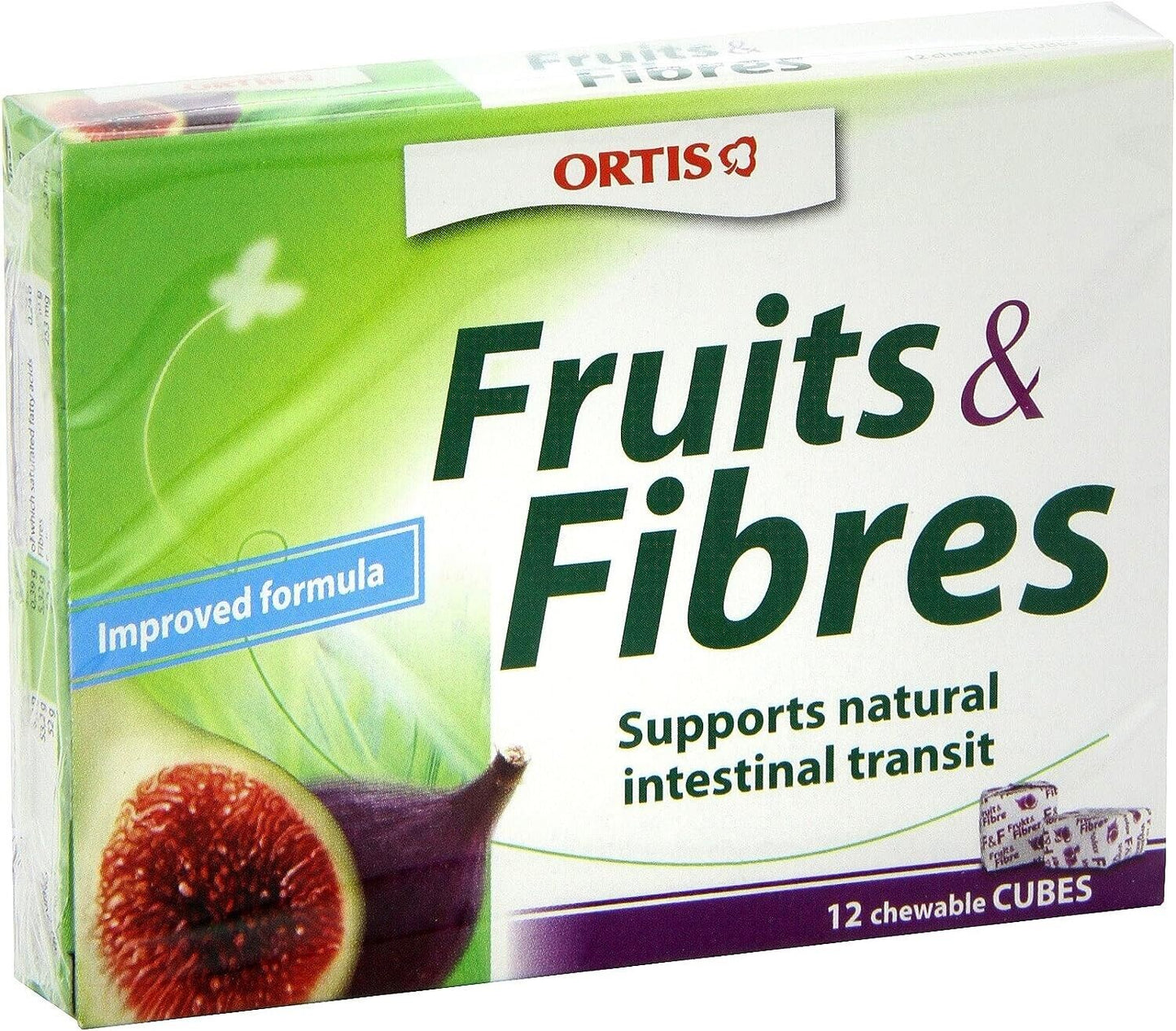 Ortis Fruits & Fibres Chewable Cubes Regular 12 Pack