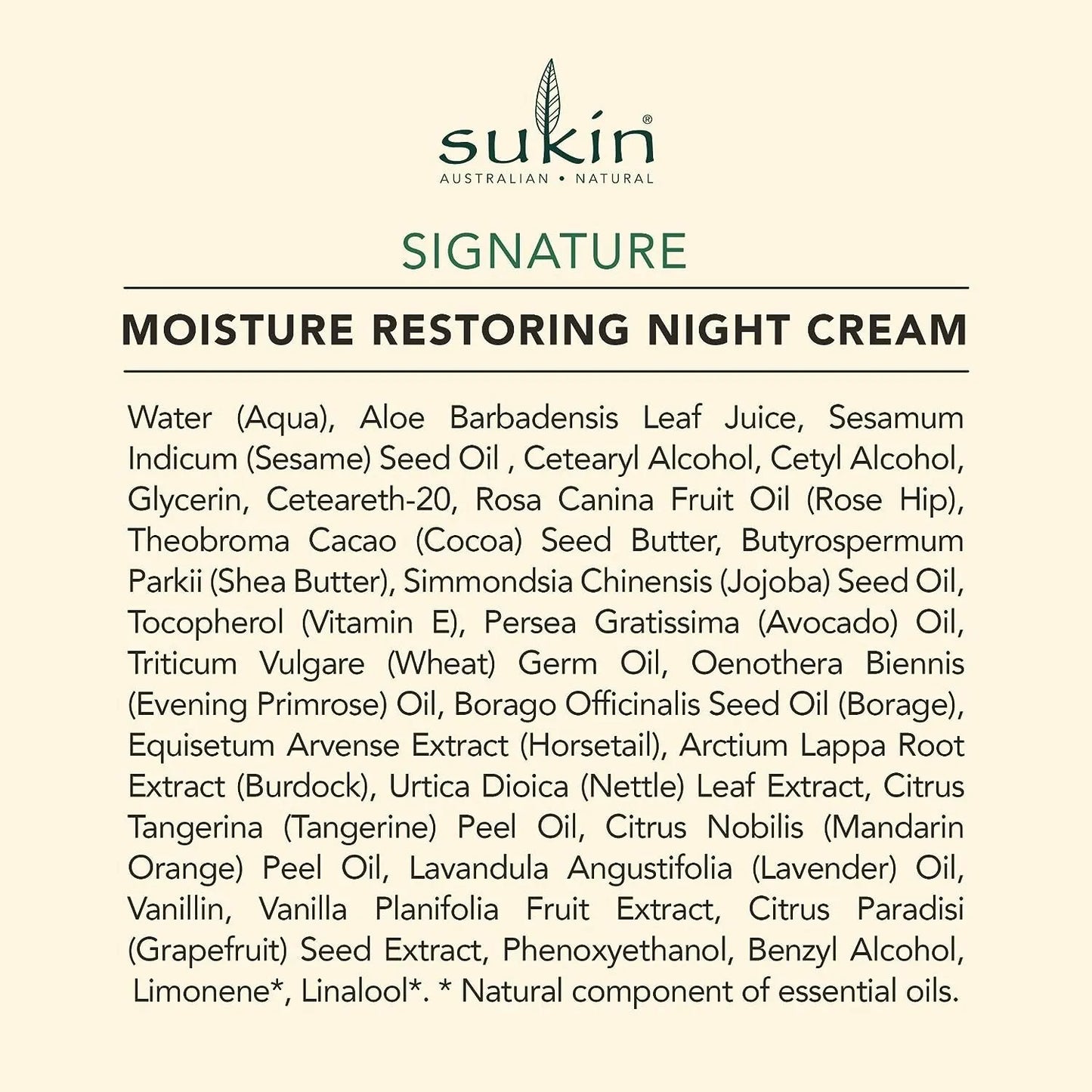 Sukin Night Cream for Overnight Skin Nourishment