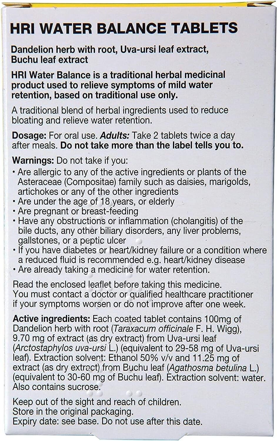 Water Balance Tablets For Mild Water Retention