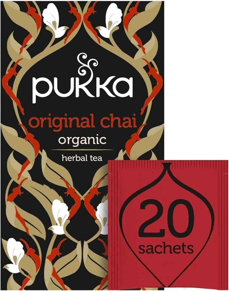 Pukka Herbs Organic Black Spice Chai Tea 20 Sachets of Flavorful Bliss