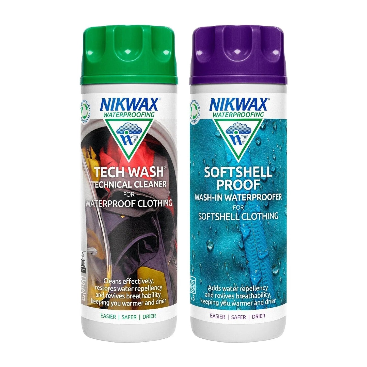 Nikwax Tech Wash & Softshell Proof Twin Pack Clean & Proof