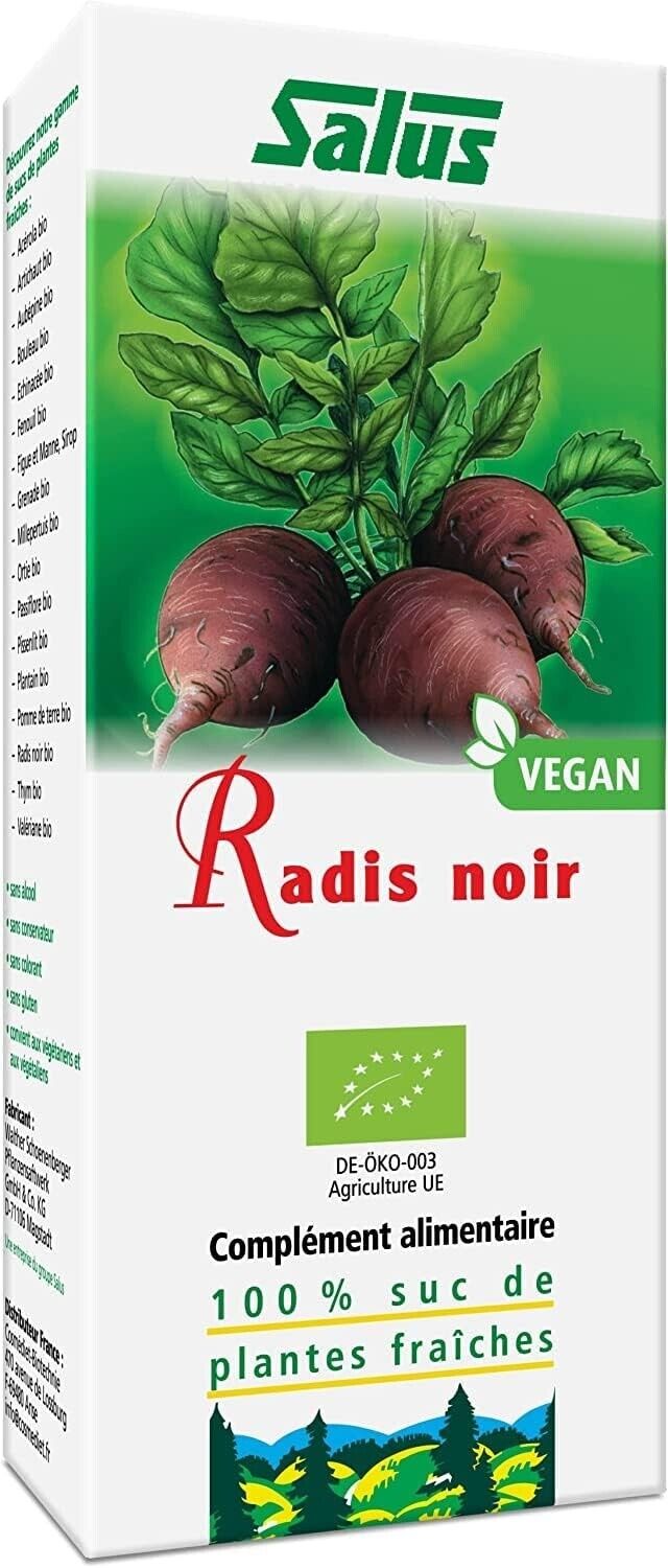 Salus Black Radish Organic 100% Pure Plant Juice 200ml of Fresh Vitality