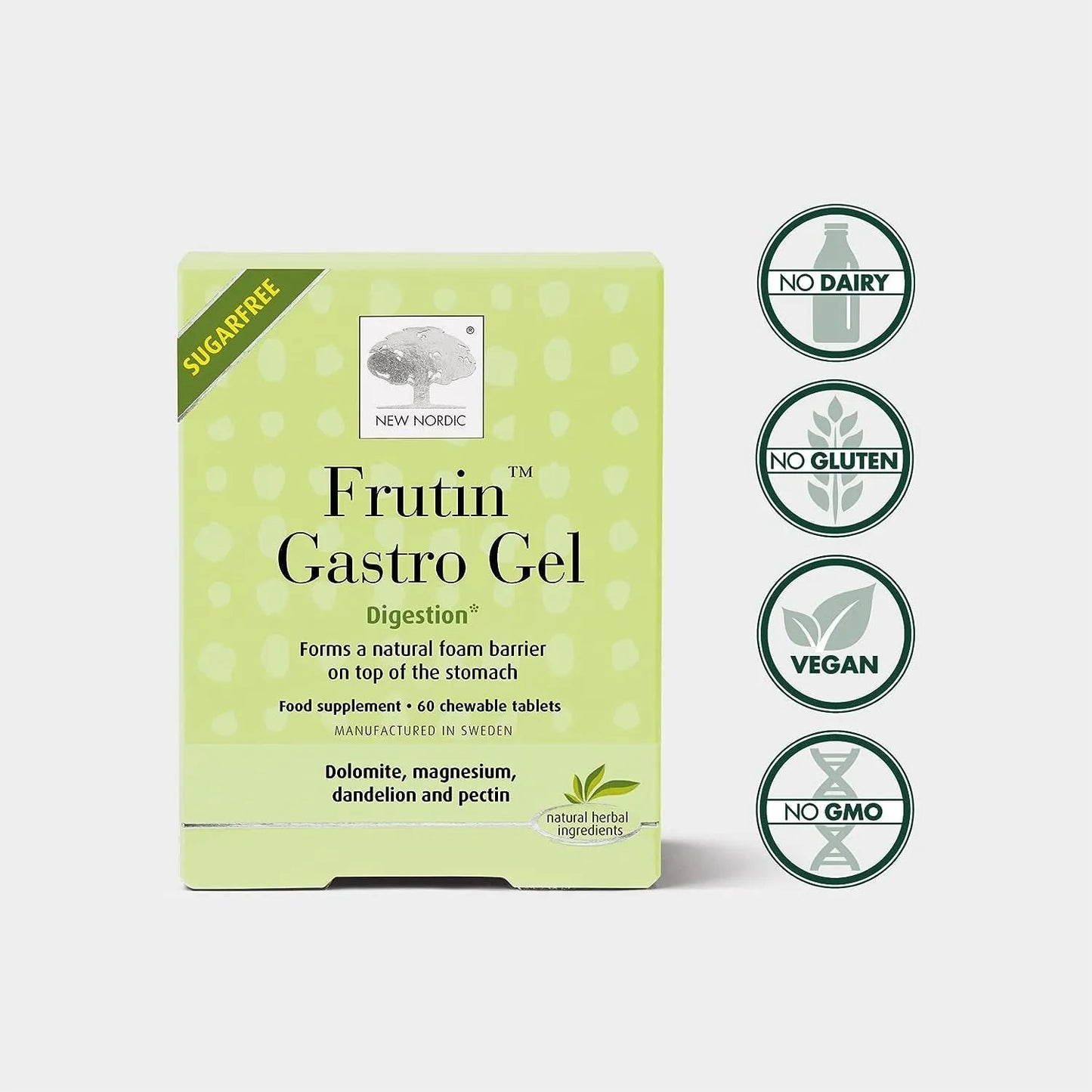 Organic Frutin Gastro Gel 60 Tablets for Digestive Comfort