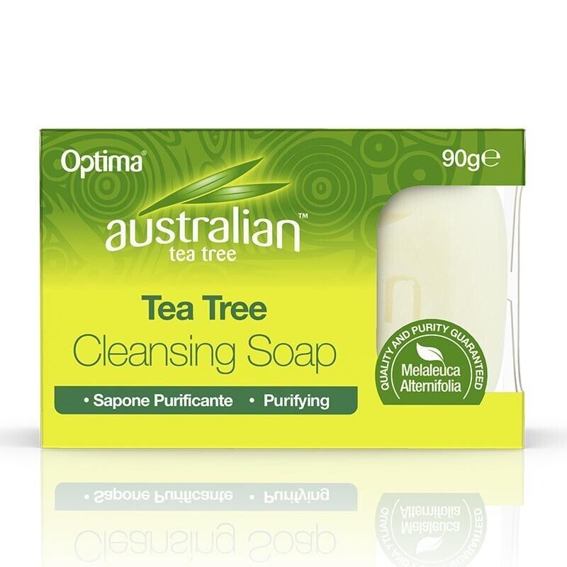 Optima Australian Tea Tree Cleansing Bar Soap Antiseptic, All Skin Types - 90g