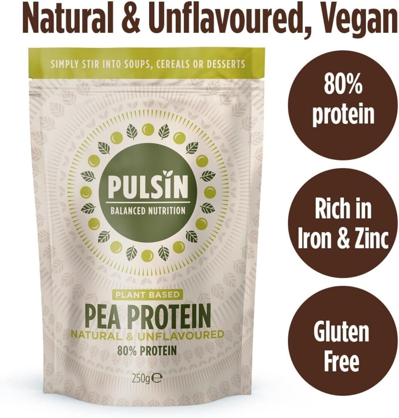 Pulsin 250g Pea Protein Isolate Powder