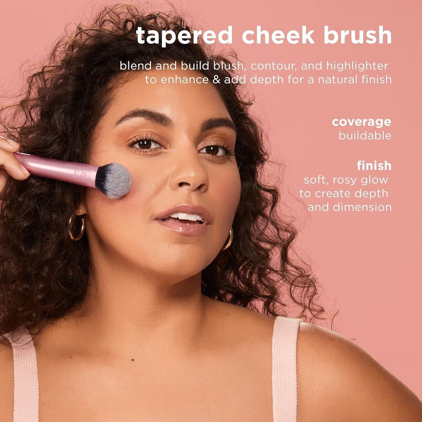 Real Techniques Tapered Cheek Makeup Brush: Precision for Blush & Highlighter