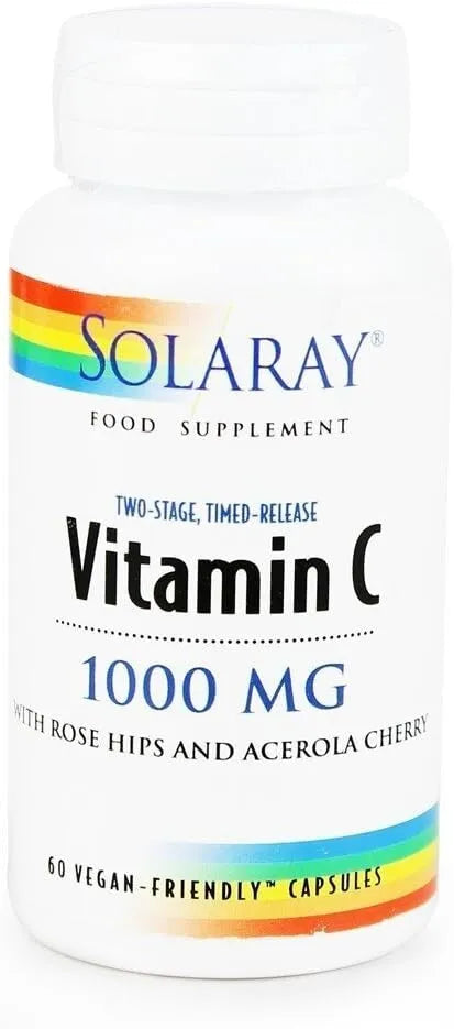 Solaray Vitamin C 1000mg Two-Stage Time Release 60 Tablets