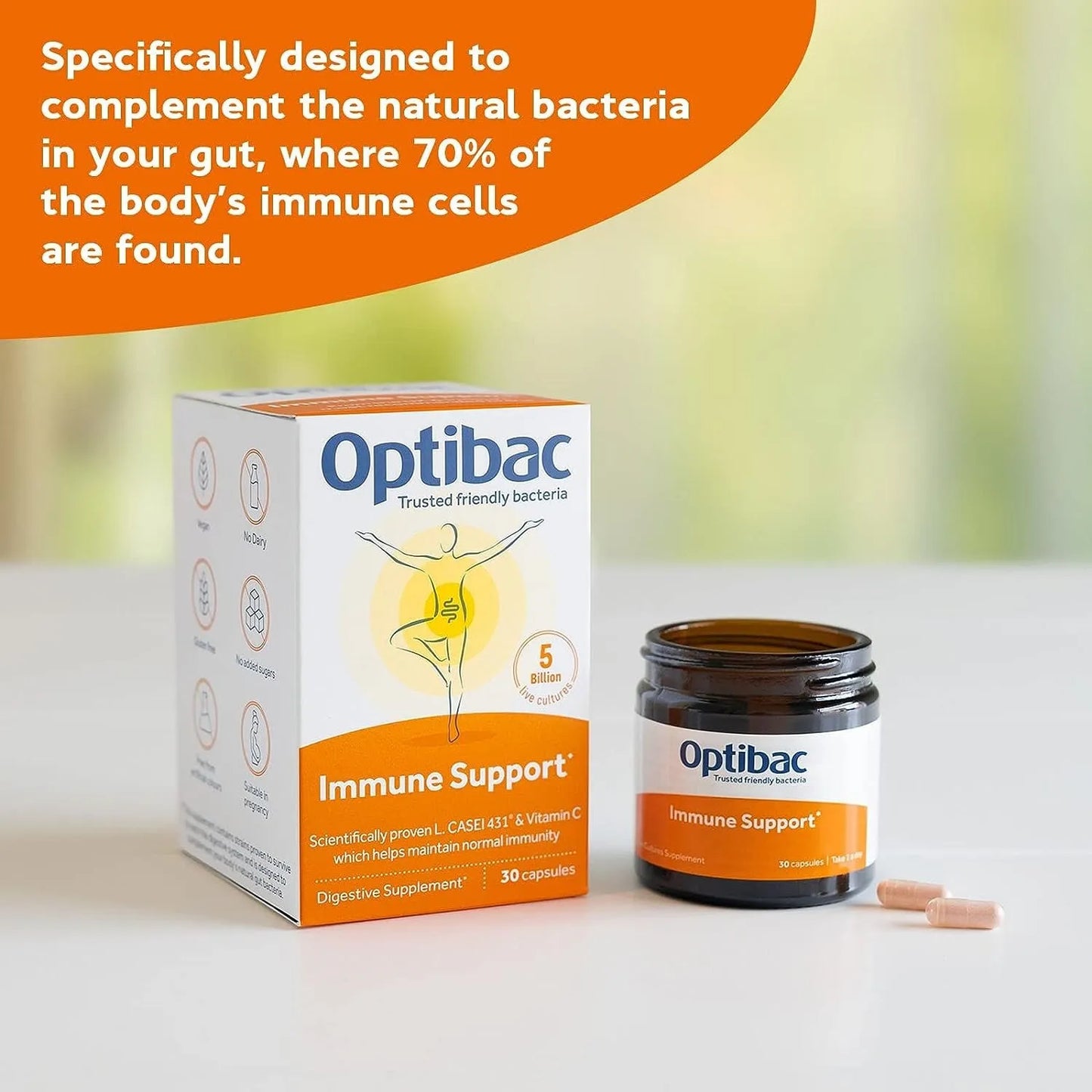 Optibac Immune Support Probiotics 30 Capsules