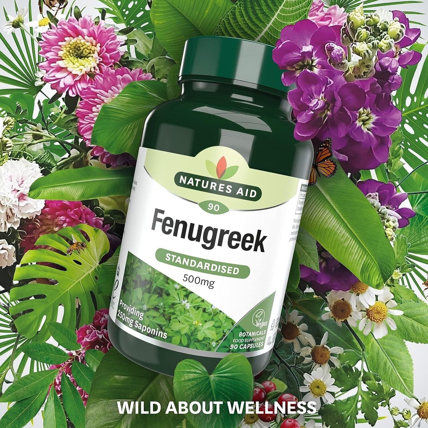 Natures Aid Fenugreek 500mg 90 Capsules of Natural Wellness