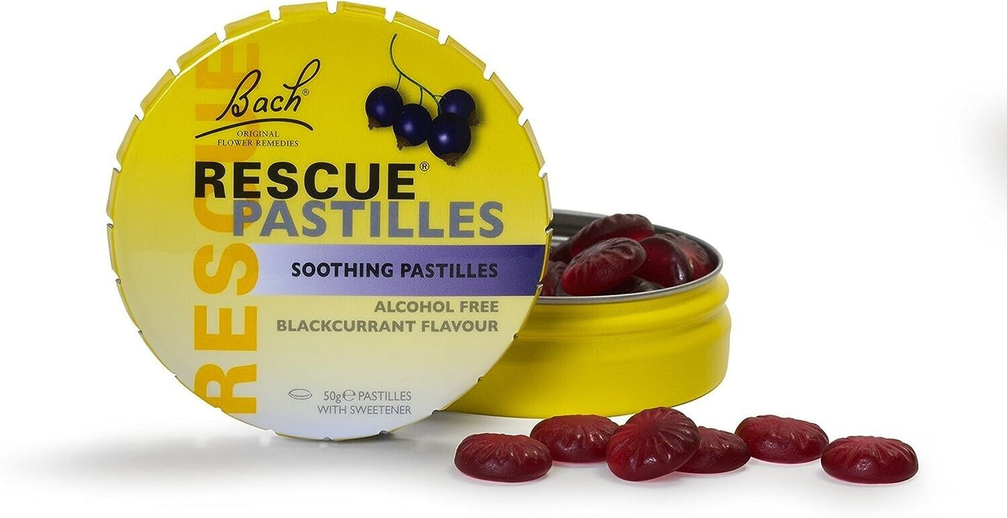 Bach Rescue Pastilles Blackcurrant 50g of Soothing Relief