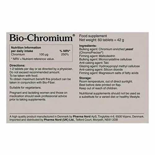 Pharma Nord Bio-Chromium 60 Tablets for Wellness