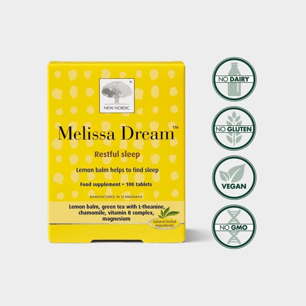 New Nordic Melissa Dream 100 Tablets for Restful Sleep