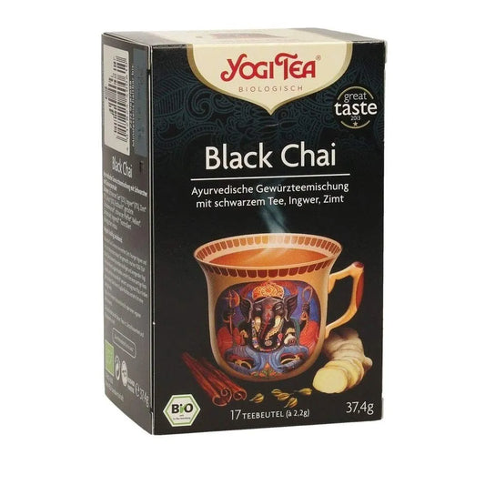 Yogi Tea Black Chai - Aromatic Blend with 17 Bags