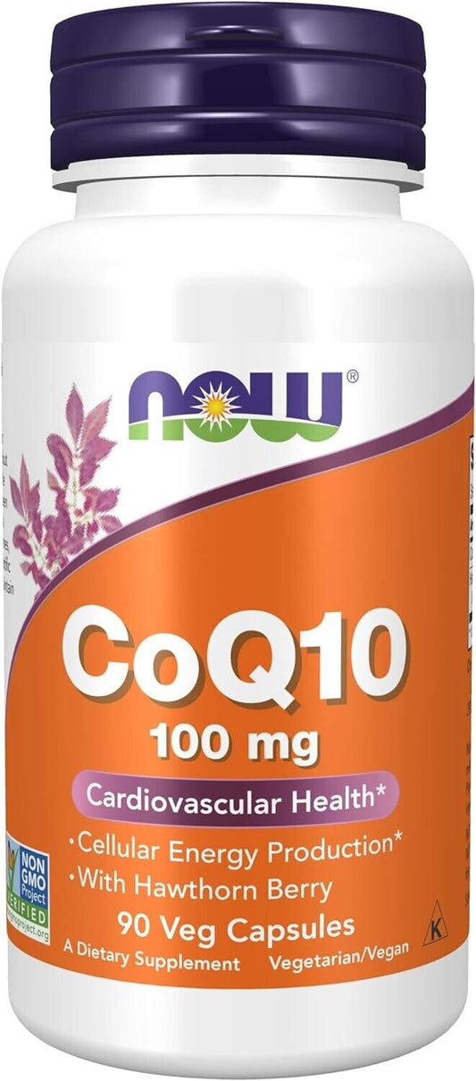 Now Foods CoQ10 with Hawthorn Berry - 100mg, 90 Vegan Capsules
