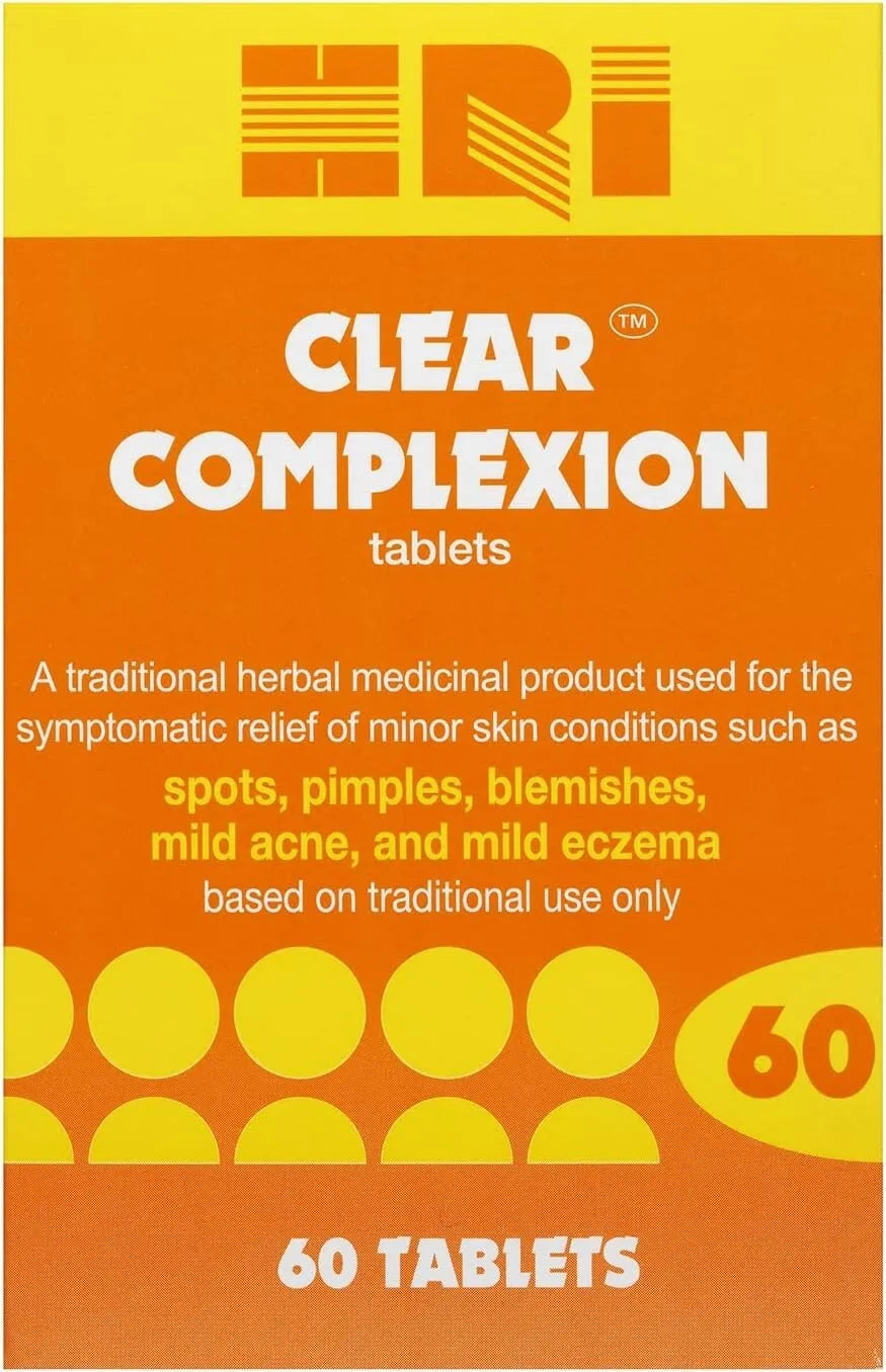 HRI Clear Complexion Tablets Natural Relief for Skin Issues 60 Tablets