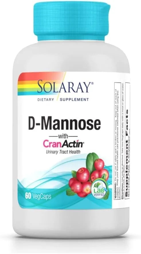 Solaray D-Mannose with Cranberry Extract & Vitamin C 60 VegCaps