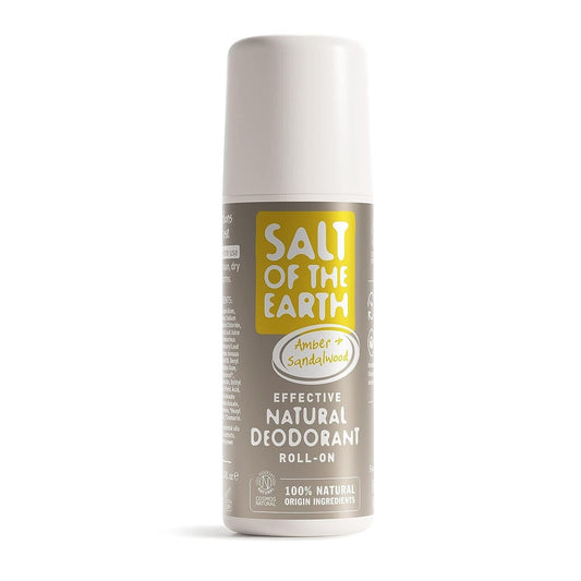 Salt of the Earth Amber & Sandalwood Roll-On 75ml of Natural Freshness