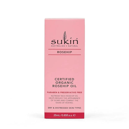 Sukin Certified Organic Rosehip Oil - 0.85 fl oz