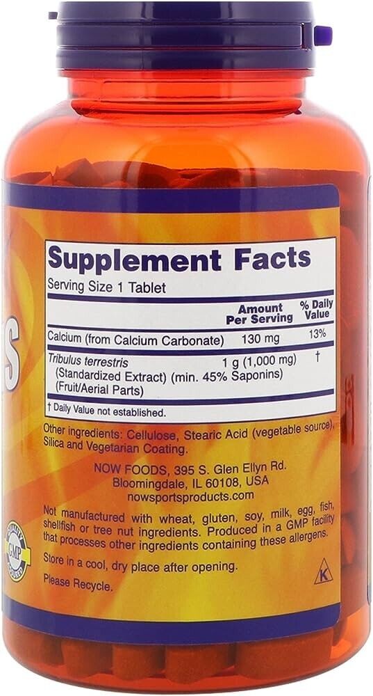 Foods Sport Tribulus 1000mg, 90 Tablets for Male Reproductive Health