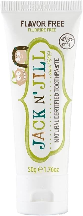 Jack N Jill Kids Organic Toothpaste Flavor-Free, Safe to Swallow