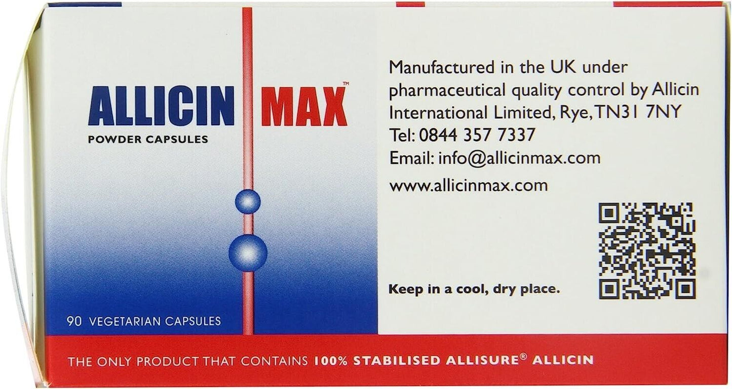 Allicin Max 180mg Vegetarian Capsules - 90 Count