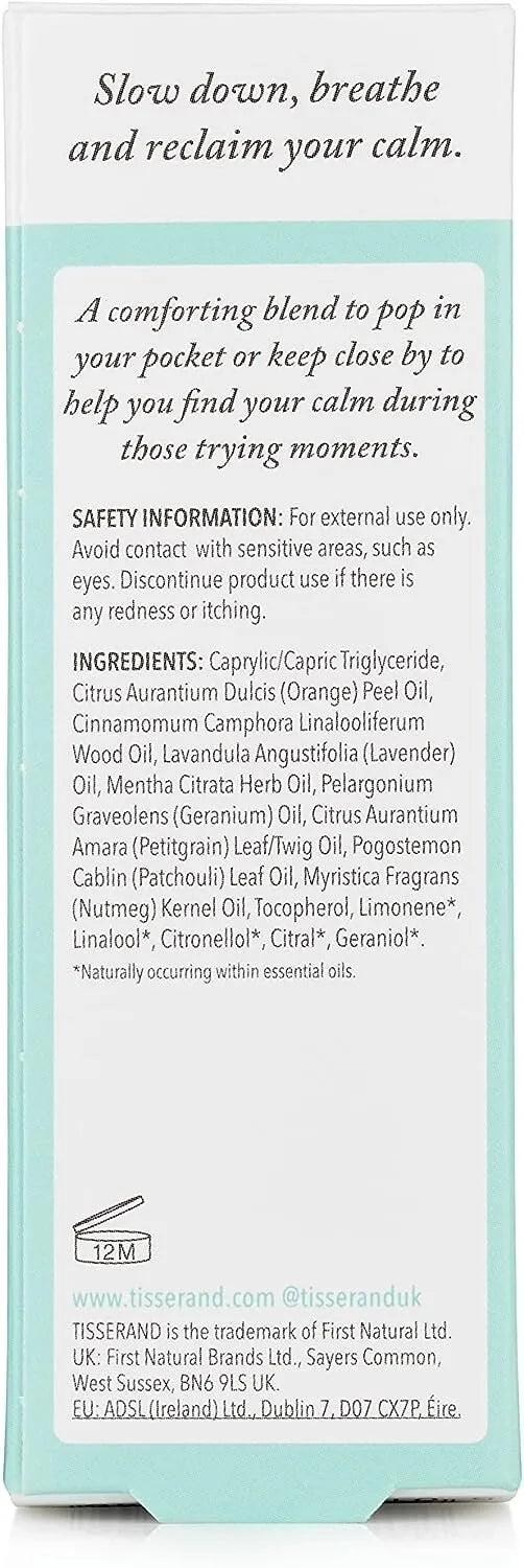 Tisserand Total De-Stress Rollerball Geranium Nutmeg & Orange
