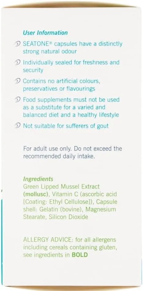 Seatone Green Lipped Mussel Extract with Vitamin C 90 Capsules