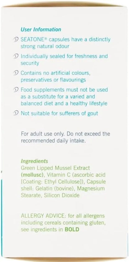 Seatone Green Lipped Mussel Extract with Vitamin C 90 Capsules
