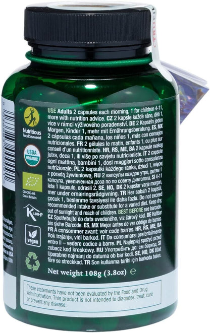 Seagreen Seaweed Food Supplement 180 Capsules, 3-Month Supply