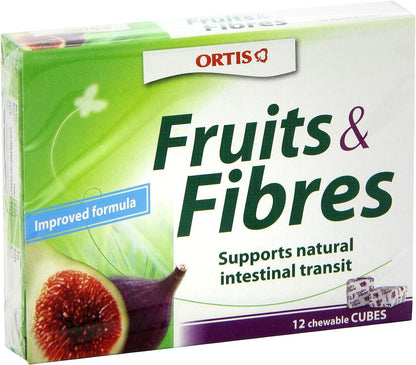 Ortis Fruits & Fibres Chewable Cubes Regular 12 Pack
