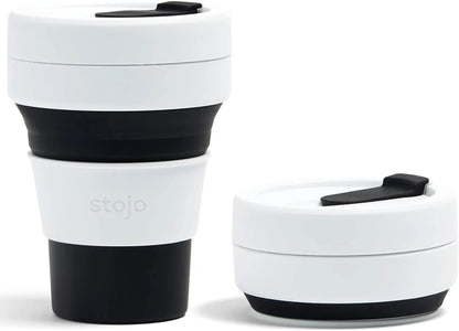 Stojo Collapsible Coffee Cup - Silicone - Black - 5 x 9 x 9 cm
