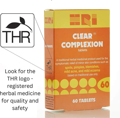 HRI Clear Complexion Tablets Natural Relief for Skin Issues 60 Tablets