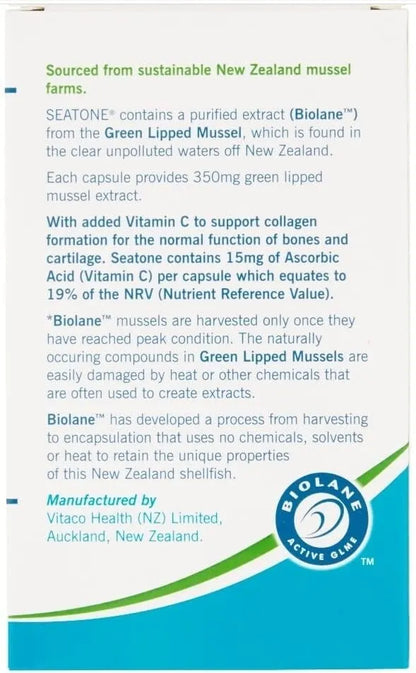 Seatone Green Lipped Mussel Extract with Vitamin C 90 Capsules
