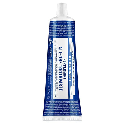 Dr. Bronner's Peppermint Toothpaste Freshen Your Smile
