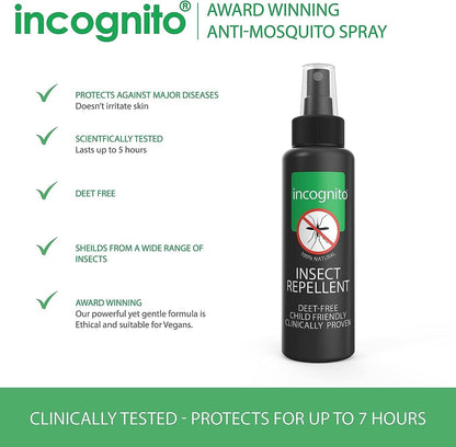 Incognito Insect Repel Spray 100ml for Natural Protection