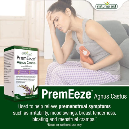 Natures Aid Agnus Castus Capsules Herbal Support for Women's Health