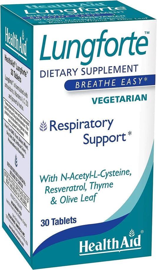 HealthAid LungForte 30 Tablets Daily Respiratory Support
