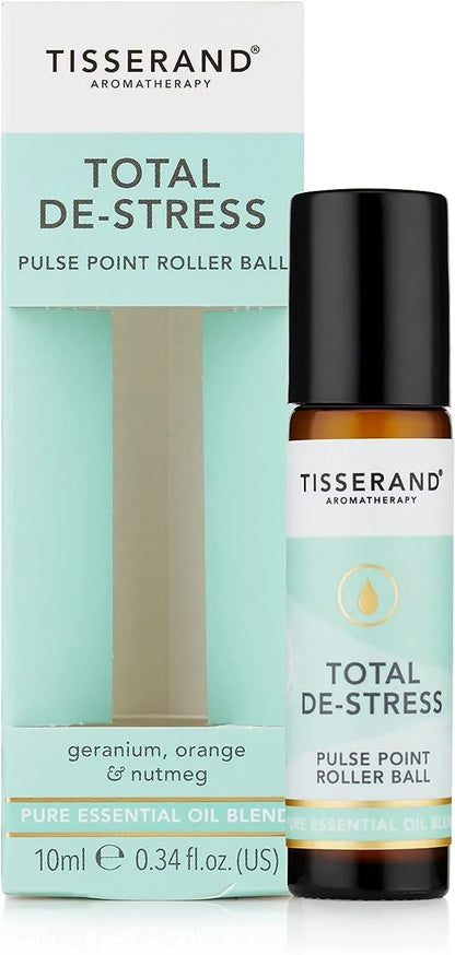 Tisserand Total De-Stress Rollerball Geranium Nutmeg & Orange