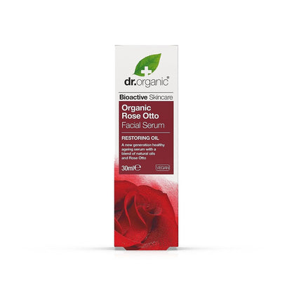 Dr. Organic Rose Otto Facial Serum 30ml Restoring Oil for Skincare