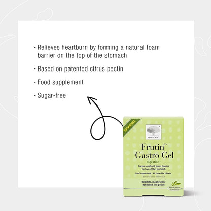 Organic Frutin Gastro Gel 60 Tablets for Digestive Comfort