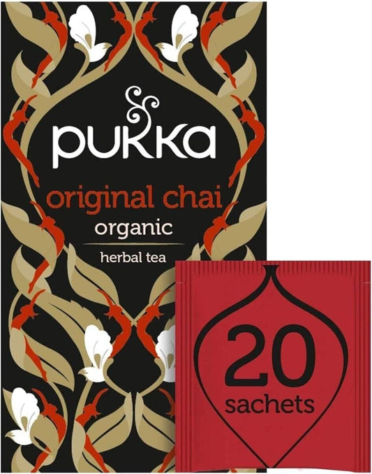 Pukka Herbs Organic Black Spice Chai Tea 20 Sachets of Flavorful Bliss
