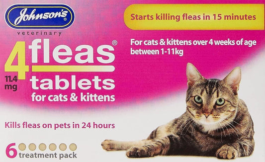 Johnsons 4Fleas Tablets: Feline Freedom from Fleas - 6 Treatments