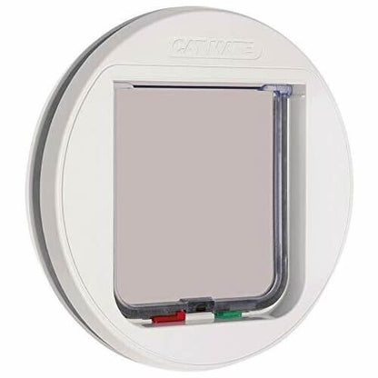 Cat Mate 4-Way Locking Cat Flap: Ideal for Glass Doors - White