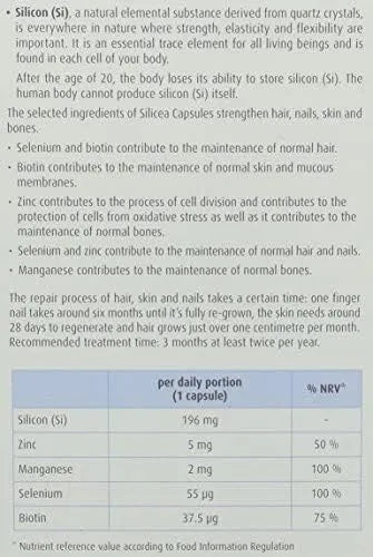 Hubner SILICEA Hair Skin and Nails 60 Capsules for Beauty Support